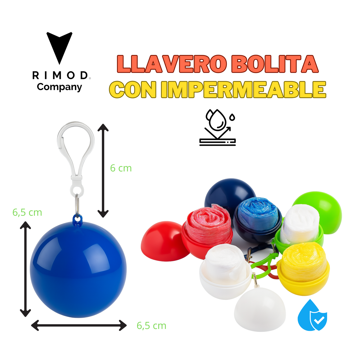 Capa De Lluvia Portátil con LLavero