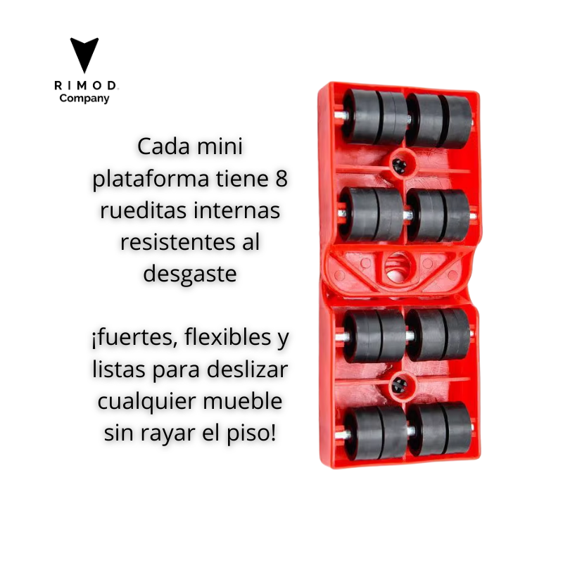 Kit Elevador y Deslizadores para Muebles
