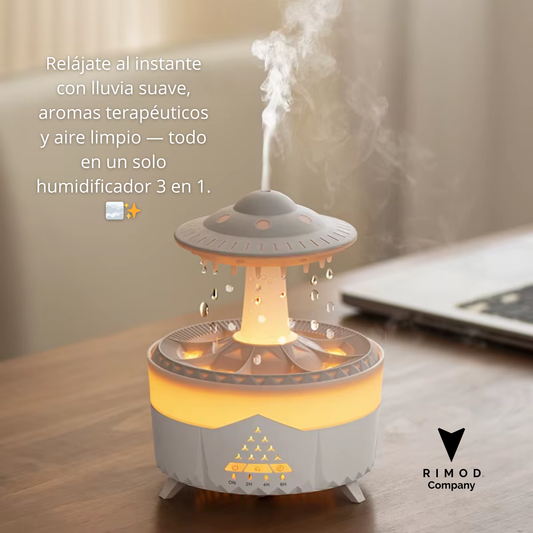 Humidificador aromaterapia lluvia