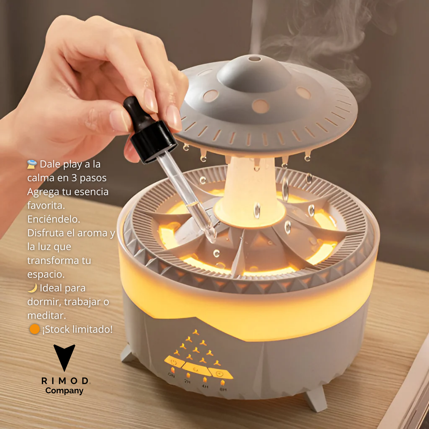 Humidificador aromaterapia lluvia
