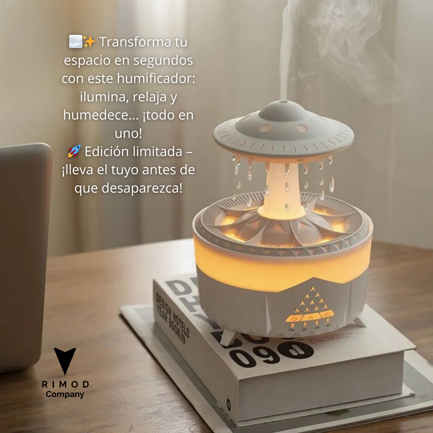 Humidificador aromaterapia lluvia
