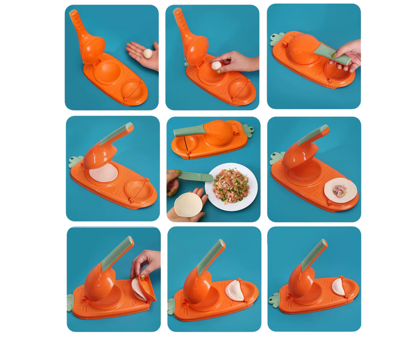 🥟 Molde 2 en 1 para Dumplings – Cocina Fácil y Creativa