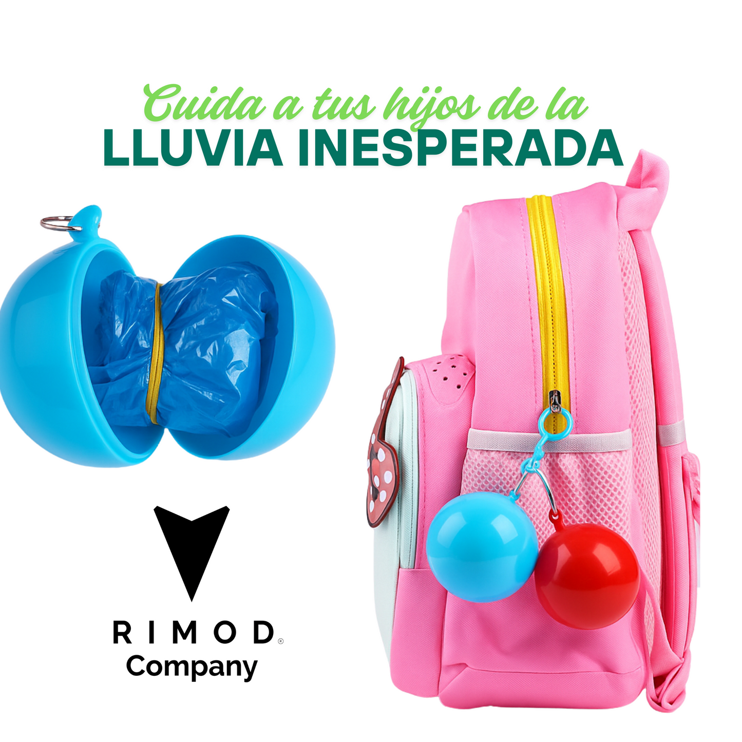 Capa De Lluvia Portátil con LLavero